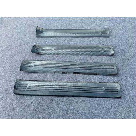 適用: メルセデスベンツ GLS-クラス X167 GLS350 450 580 2020 ステンレス スチール インナー インサイド ドア シル パネル スカッフ カーボン調 AL-KK-0680 AL