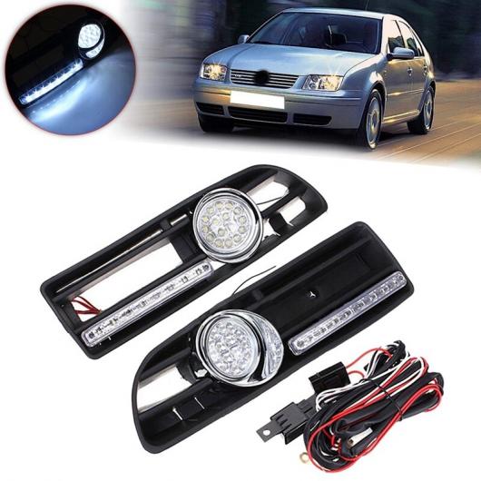 LED デイタイム ライト LED フォグライト バンパー グリル 適用: VW ジェッタ ボーラ MK4 1999-2004 1J5853665B 1J5853666B ブラック AL-KK-1663 AL