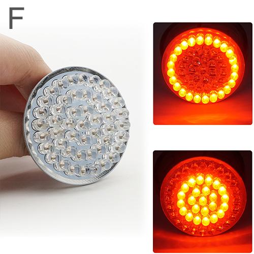 オートバイ バレット LED ウインカー インジケーター ライト ランプ + 2ピース ホワイト イエロー・2ピース レッド レッド AL-KK-2827 2輪 AL