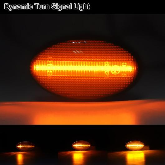 (激安通販サイト) スモーク レンズ LED サイドマーカー ライト ダイナミック アンバー ターンシグナルランプ 適用: スバル リバティ 00-03 フォレスター スモーク AL-MM-5508 AL