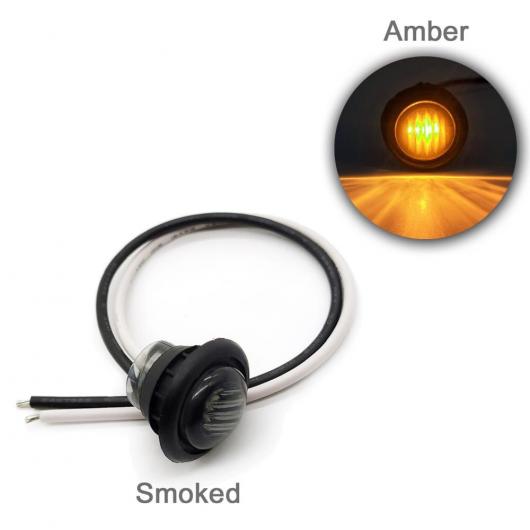 10ピース 3/4 23mm ラウンド LED サイド ライト 適用: トラック アンバー イエローレンズ〜ホワイト クリアレンズ AL-MM-5769 AL_1