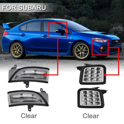 適用: スバル WRX STI 15-18 LED ターンシグナルライト ダイナミック サイド ミラー ウインカー ランプ スモーク・クリア AL-MM-5774 ALの画像