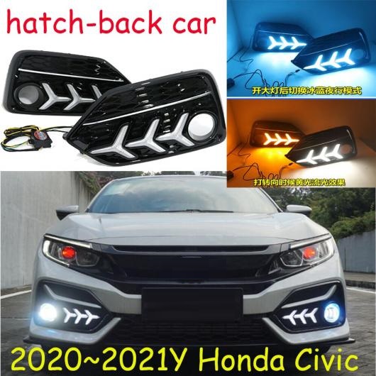 ダイナミック ハッチ-バック バンパー ヘッドライト ホワイト イエローブルー ホンダ シビック 2020-2022 ハッチ バック AL-OO-0109 AL