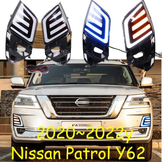 バンパー ヘッドライト 適用: 日産 パトロール Y62 デイタイム ホワイト イエローブルー 日産 パトロール Y62 LED 2020-2022 AL-OO-0211 AL