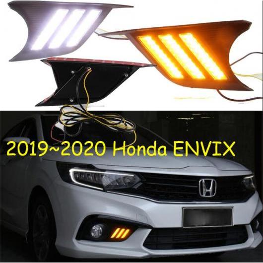 1セット バンパー ヘッドライト 適用: ホンダ ENVIX デイタイム ライト ホワイト イエロー ターン ホンダ ENVIX 2019-2020 AL-OO-0709 AL