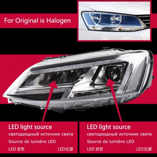上端 照明ランプ 当てはめる: VW ジェッタ サギター MK6 LED 前照灯 2012-2018 前照灯 MK6 DRL ウインカー ご機嫌 光芒 LED AL-OO-7755 AL