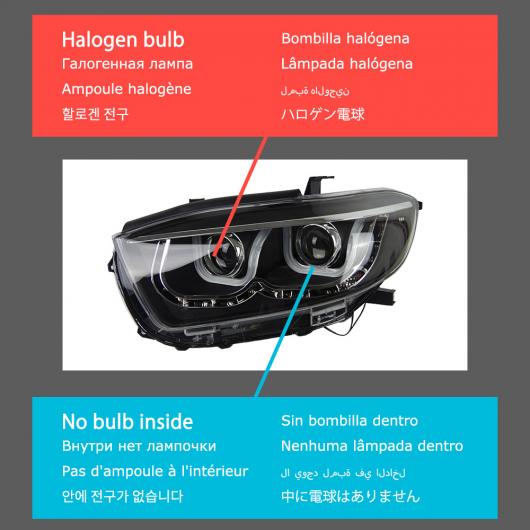 ヘッド ランプ 適用: トヨタ ハイランダー LED ヘッドライト 2009-2011 ヘッドライト DRL ウインカー ハイ ビーム バルブなし AL-OO-7962 AL