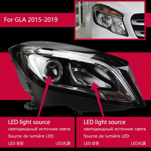 ヘッド ランプ 適用: メルセデス・ベンツ GLA LED ヘッドライト 2015-2019 ヘッドライト GLA200 GLA300 DRL ウインカー ハイ フル LED AL-OO-8000 AL