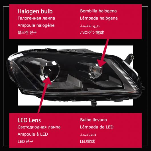 ヘッド ランプ 適用: VW パサート B7 LED ヘッドライト 2012-2016 ヘッドライト パサート B7 DRL ウインカー ハイ LED ロー バルブ AL-OO-8024 AL