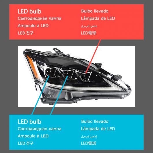 ヘッド ランプ 適用: レクサス IS250 LED ヘッドライト 2006-2011 ヘッドライト IS300 DRL ウインカー ハイ ビーム オール LED AL-OO-8152 AL