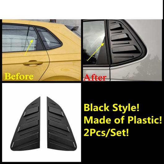 リア ウインドウ トライアングル シャッター 装飾 カバー トリム カーボン調/ブラック アクセサリー 適用: VW ブラック AL-PP-1275 AL