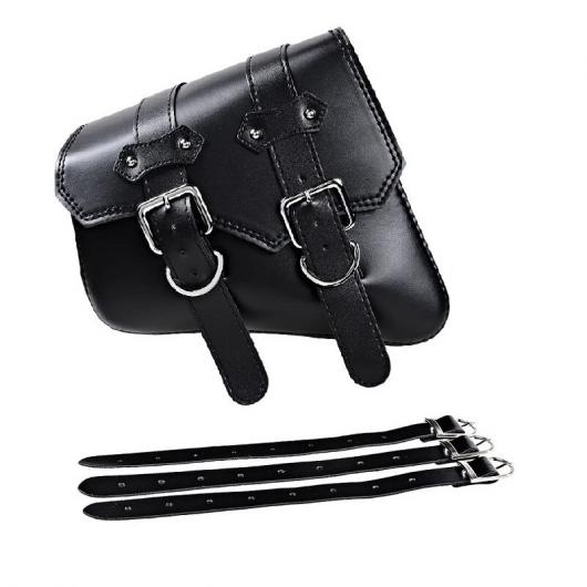 1ピース 右 左 オートバイ レザー ラゲッジ サイド サドル バッグ レザー サイド ツール バッグ ラゲッジ ブラック 適用: 左 AL-SS-0611 AL