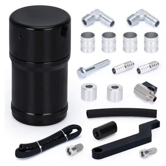 オイル キャッチ カン バッフル オイル セパレーター タンク 6OZ 適用:トラック 適用:ダッジ/DODGE チャレンジャー ラム 1500 2500 ブラック AL-SS-2696 AL