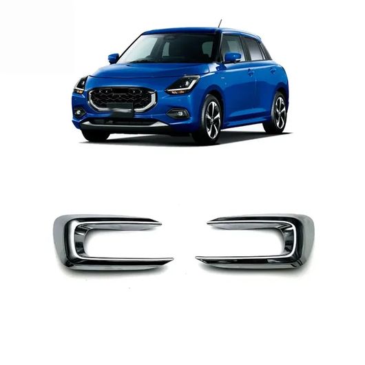 適用: スズキ スイフト ZC/ZDシリーズ 2024 2025 ABS クローム フロント リア フォグランプ 装飾 ライト バー カバー フロント パーツ SR-AA-4183