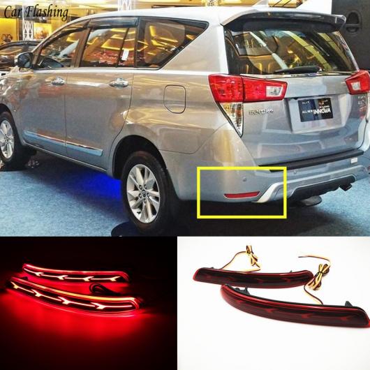 1ペア トヨタ イノーバ 2015 2016 2017 多機能 LED テールライト リアフォグランプ バンパー ライトブレーキライトリフレクターランプ レッド AL-AA-9358 AL_1