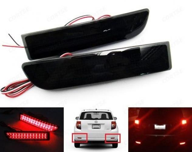 ブラックスモーク リア バンパー リフレクター LED ブレーキライト トヨタ アベンシス アルファード 09 10 11 AL-AA-9391 AL_1