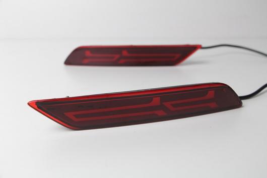 2個 シティ 2017 2018 レッド LED リア バンパー ライトリアフォグランプ 警告灯ブレーキライトテールリフレクターランプ 2 Functions AL-AA-9628