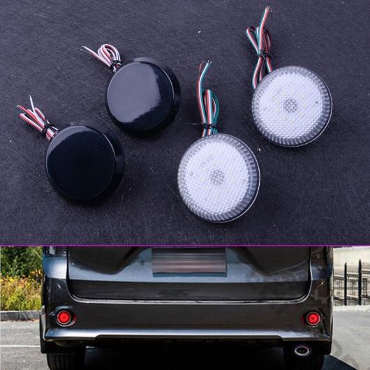 リア バンパー リフレクター LED 12V ランプ ライト フォグ レッド フィット 日産 キャシュカイ トヨタ カローラ シエナ ブラック・クリア AL-BB-0435 AL