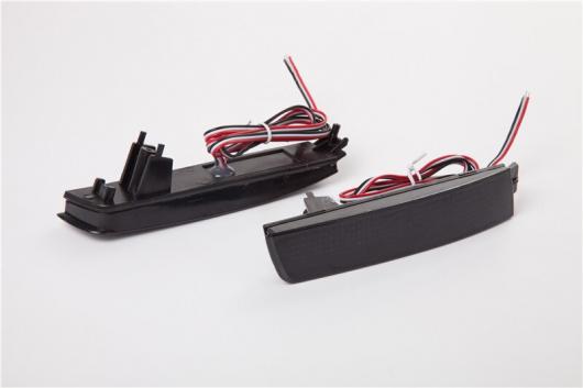 日産 ジューク ムラーノ インフィニティ FX35 FX37 F50 ブラック 煙 リフレクター LED ライト ガイド バック テール リア バンパー ブレーキ AL-BB-0466 AL_1