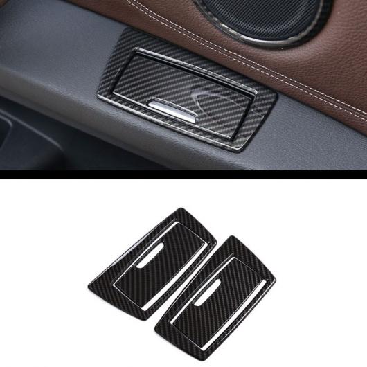 カーボンファイバー BMW X1 F48 2016-18 ABS プラスチッククロームドア灰皿スパンコールトリム装飾ステッカー Carbon fiber style AL-CC-7813 AL