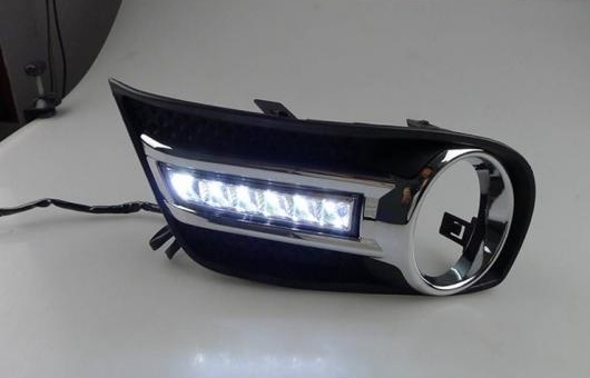 適用: 日産 ティーダ 2011-2013 LED DRL 高光度 ガイド フォグ ランプ デイタイムランニングライト A スタイル AL-HH-0551 AL