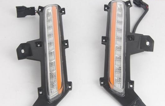 適用: 起亜 K2 15-16 LED DRL フォグ ランプ デイタイム ランニング 高光度 ガイド ライト 35W ホワイト・イエロー 5500K AL-HH-0848 AL