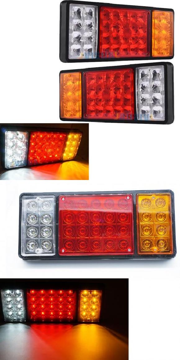 2ピース 防水 トラック LED テールライト リア ランプ ストップ 2ピース 36LED 12V・24V AL-KK-2570 AL