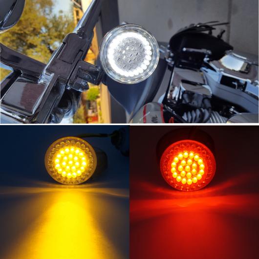 1ペア LED ウインカー インジケーター ライト ランプ 11561157 ライト 適用: 2ピース ホワイト イエロー〜2ピース レッド AL-KK-2828 2輪 AL_6