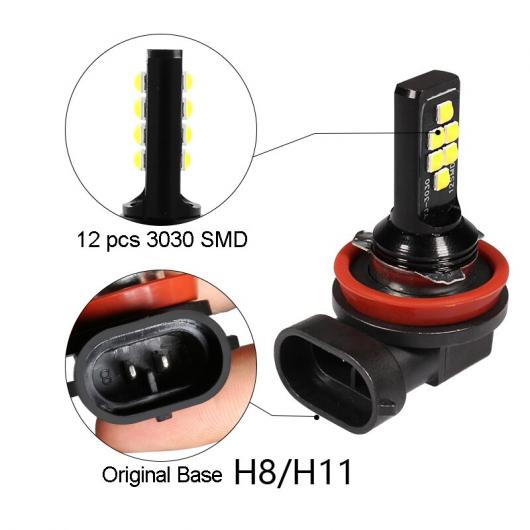 2ピース H8 H11 LED フォグライト アンバー/ホワイト カラー バルブ 適用: オート LED フロント ホワイト・アンバー H8・H11 AL-KK-6884 AL｜apagency4｜04