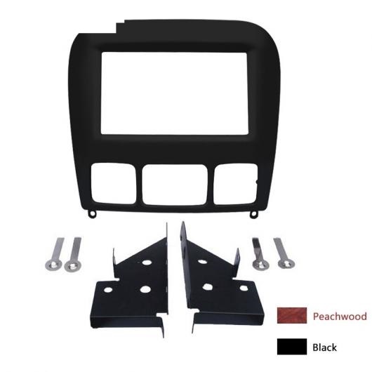 2DIN ステレオ ラジオ フレーム 適用: ベンツ S クラス W220 ダッシュボード マウント トリム パネル キット 2色 ブラック AL LL 7317 AL :504020470:オートパーツエージェンシー 4号店