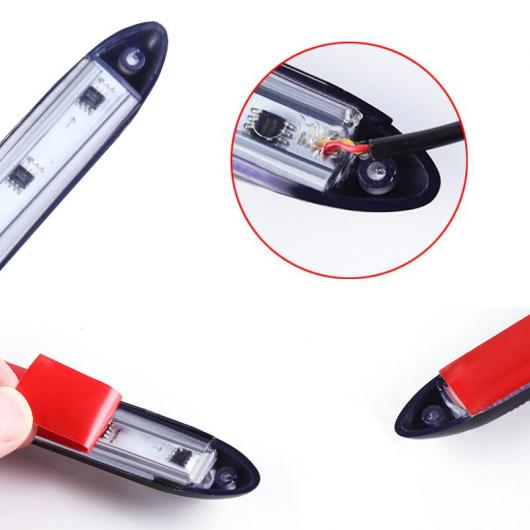 2ピース LED DRL デイタイム ランニング ライト 防水 ユニバーサル オート ヘッドライト ホワイト-イエロー 15.5cm AL-MM-2116 AL