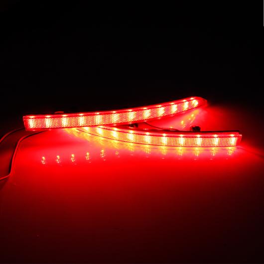 2ピース LED リア バンパー リフレクター ライト レッド ドライブ ブレーキ ストップ フォグ トリム テール ランプ 適用: AL-MM-2180 AL_4