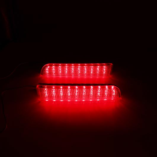 2ピース LED リア バンパー リフレクター ライト レッド ドライビング ブレーキ ストップ フォグ トリム モールディング テール ランプ 適用: AL-MM-2198 AL