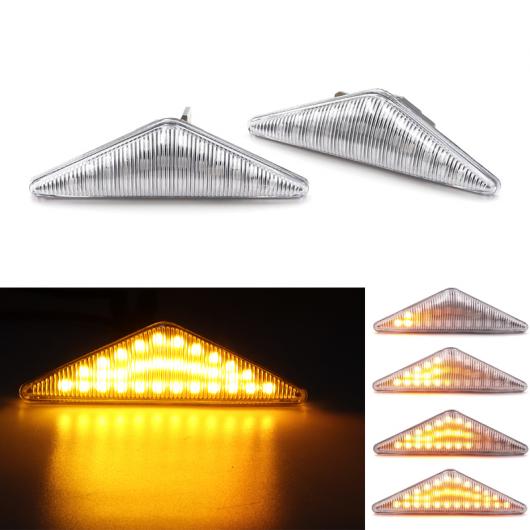 2 ピース アンバー ダイナミック フロー LED サイド マーカー ターンシグナルライト シーケンシャル ウインカー ライト 適用: フォード/FORD AL-MM-2241 AL