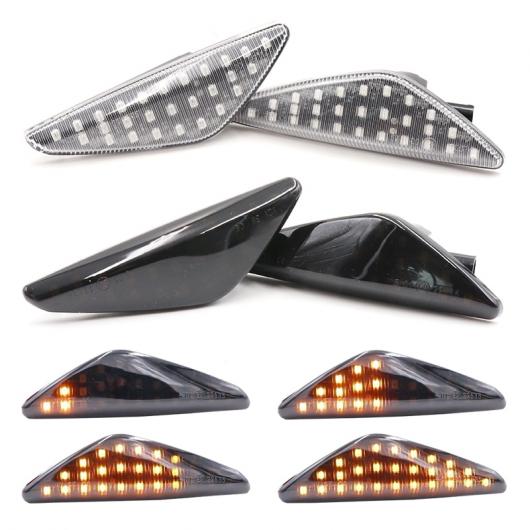 2 ピース クリア/スモーク ダイナミック フロー LED サイド マーカー シグナル ライト 適用: BMW X5 E70 X6 E71 E72 X3 F25 スモーク・クリア AL-MM-2246 AL_7