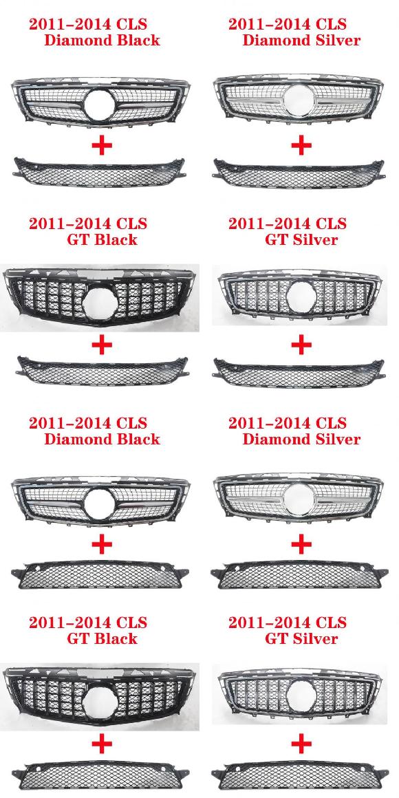 適用: メルセデス・ベンツ CLSクラス W218 2011 2014 ミドル グリル ABS プラスチック GT スタイル 5〜スタイル 12 AL MM 4179 AL :504129860:オートパーツエージェンシー 4号店