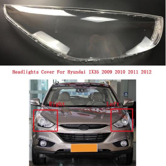 フロント ヘッドライト カバー 適用: ヒュンダイ/現代/HYUNDAI IX35 2009 2010 2011 2012 フロント ヘッドランプ クリア ランプシェード 左右 AL-MM-4352 AL