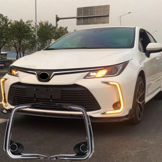 LED デイタイムランニングライト ABS 12V DRL ウインカー フォグランプ 装飾 適用: トヨタ カローラ 2019 アクセサリー AL-MM-4835 AL
