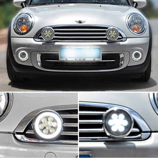 ホワイト LED HALO DRL ラリー ドライビング ライト 適用: ミニ クーパー S R56 R57 R58 R59 R60 クローム・ブラック AL-MM-5580 ALの画像