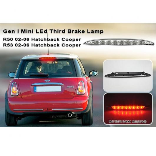クリア/スモーク レンズ レッド LED リア 3rd サード ブレーキ ライト ランプ 適用: 2002-2006 ミニ クーパー R50 R53 スモーク・クリア AL-MM-5591 AL_7
