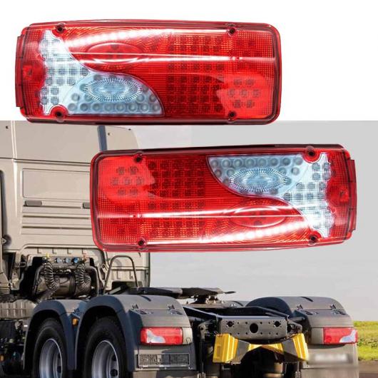 2ピース 24V LED テールライト テールライト リア ブレーキ ライト シグナル ランプ 適用: MAN DAF TGX スカニア 2ピース AL-MM-8383 AL