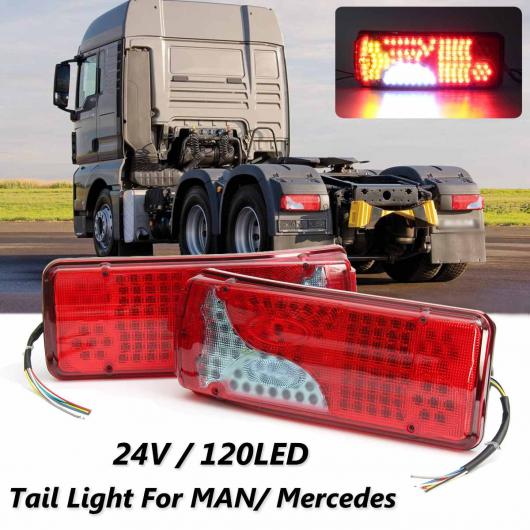 2ピース 24V LED テールライト テールライト リア ブレーキ ライト シグナル ランプ 適用: MAN DAF TGX スカニア メルセデス スプリンター AL-MM-8487 AL