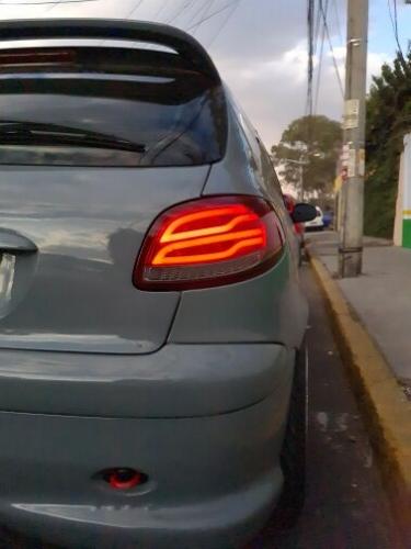 適用: オート ライト プジョー/PEUGEOT 206 LED リア ライト テール ランプ 2004-2008 ランニング レッド・スモーク AL-MM-8649 ALの画像