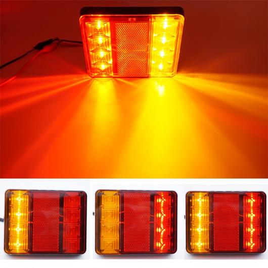 2ピース 防水 8 LED テール ライト リア ランプ ペア ボート トレーラー 12V リア パーツ 適用: トラック バン ATV ローリー キャラバン ライト AL-MM-8689 AL