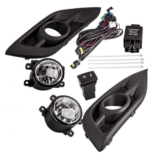 1ペア LED フォグライト ランプ ベゼル ハーネス スイッチ W/バルブ 適用: ホンダ CRV CR-V 4DR 2012-2014 33900T0AA01 AL-NN-4182 AL