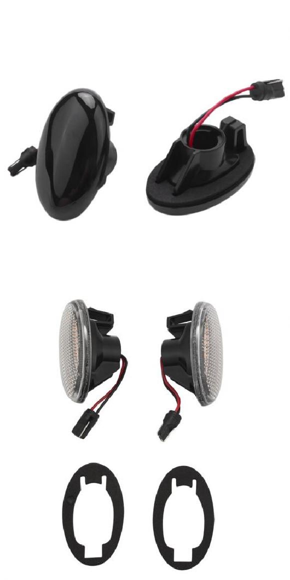 2ピース LED サイド マーカー ライト ウインカー ライト 適用: メルセデス・ベンツ スマート W450 W452 Aクラス W168 VITO ブラック・ホワイト AL-NN-6114 AL