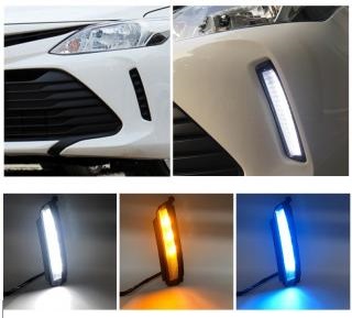 バンパー ヘッド ライト 適用: ヴィオス デイタイム LED DRL 2017-2020 ホワイト イエローブルー トヨタ ヴィオス 2017-2020 AL-OO-0084 AL_4