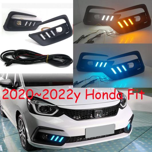 ダイナミック バンパー ヘッドライト 適用: フィット ジャズ モデル2 ホワイト イエロー ホンダ フィット 2021-2022 AL-OO-0249 ALの画像