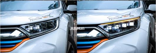 ビデオ 2017 2018 2019 バンパー ヘッド ライト 適用: ホンダ CR-V CRV LED DRL ホンダ CRV 2017-2019 オールインLED AL-OO-0684 ALの画像