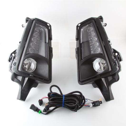 1ペア LED DRL フォグランプ 適用: トヨタ ハイエース 2019 2020 12V LED デイタイムランニングライト イエロー ホワイト イエロー AL-OO-0854 ALの画像